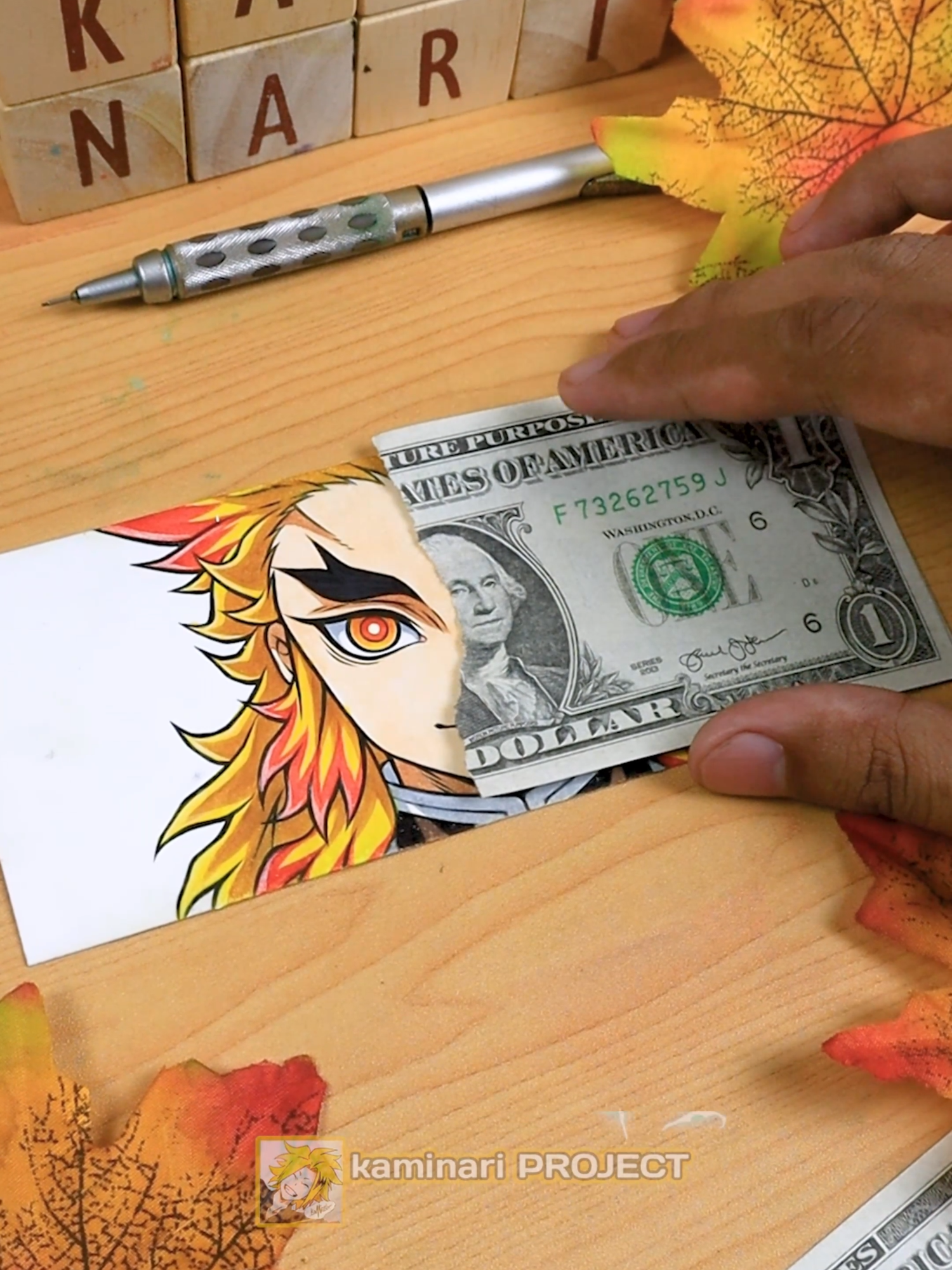 Drawing Rengoku Death on a Dollar 🤑 - with Apps AR drawing 🎨 How much should a dollar loke that be worth ?? #fyp #drawing #drawinganime #art #rengoku #rengokukyojuro #tanjiro #demonslayer #demonslayeredit #kimetsunoyaiba