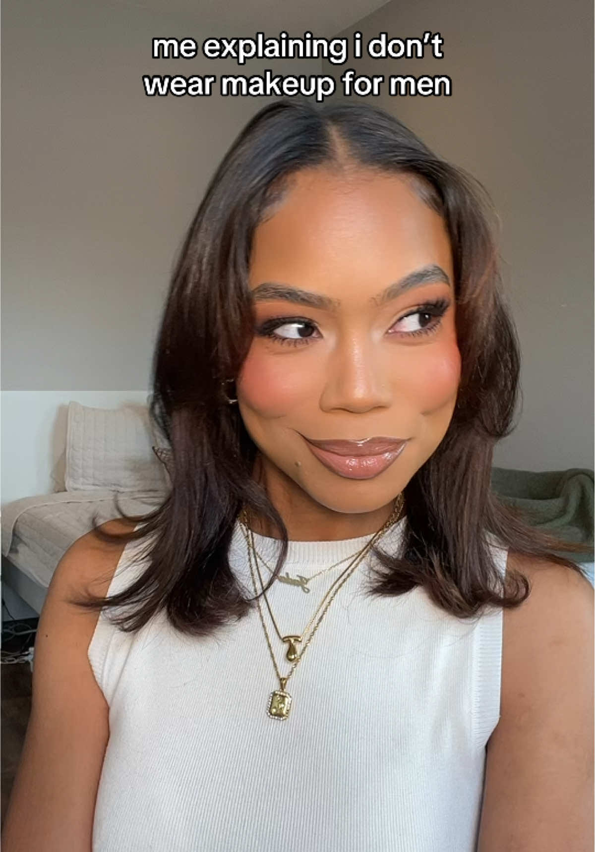 can u believe i wear it for me🥹💕 #makeup #viralmakeup #makeupartist #trending #humor #jokes 