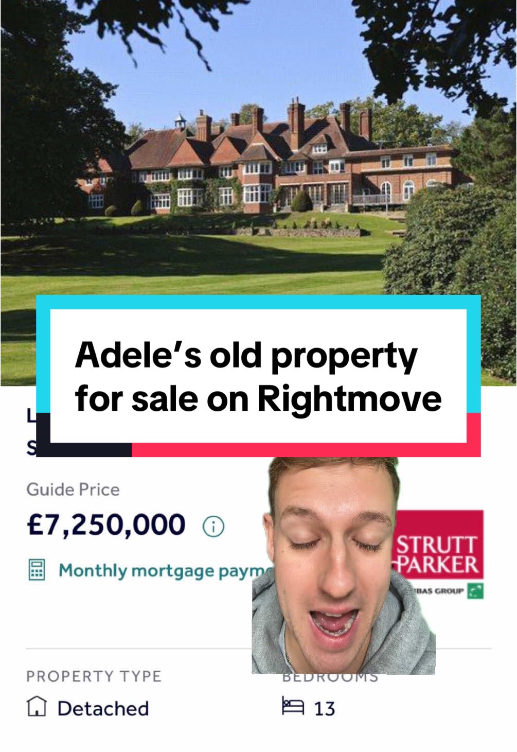 13 bedrooms??? did i read that right 🤯 #adele #house #property 