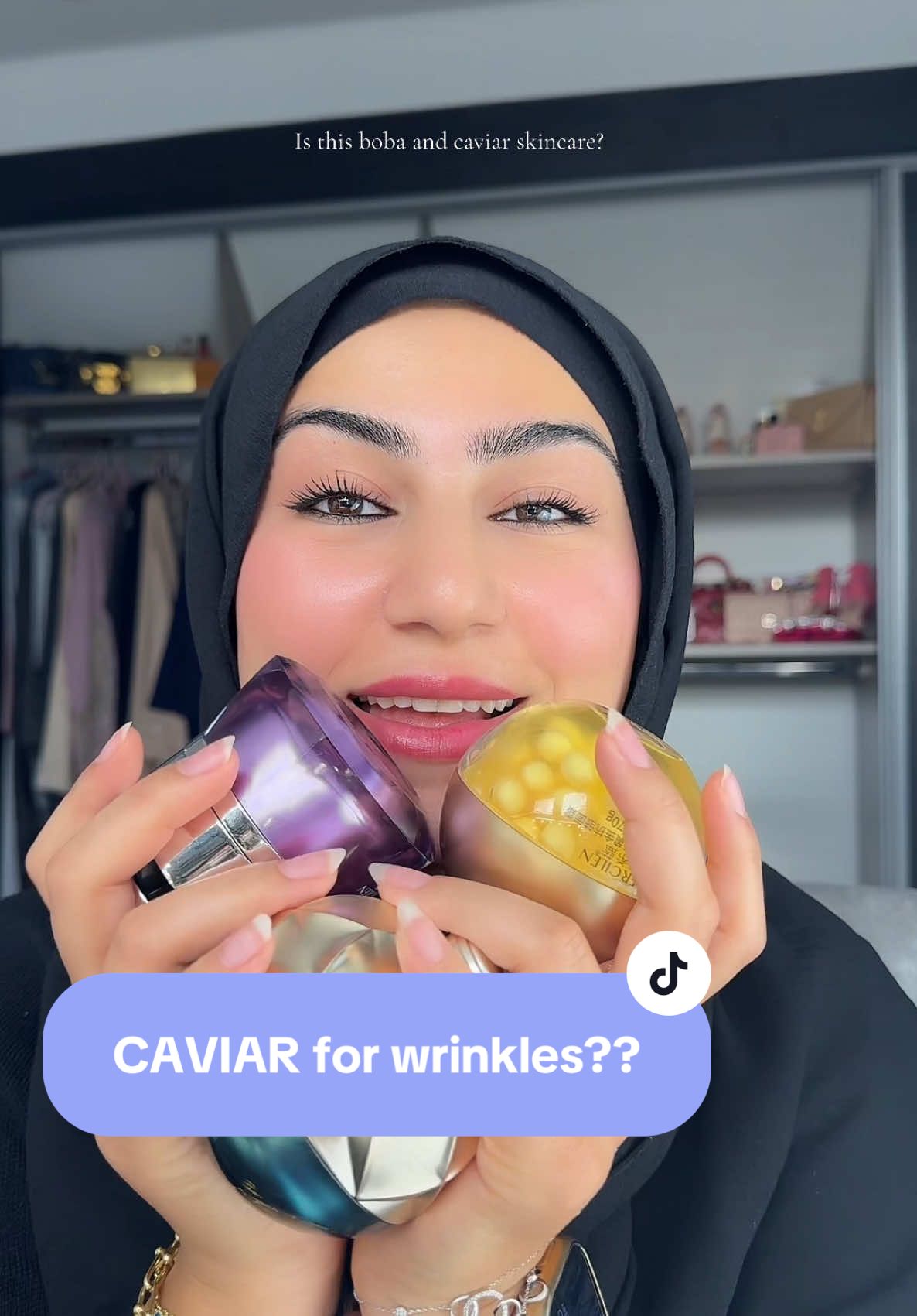 I think this is the cheapest and best skincare I have ever used! Caviar and boba face cream? The green one looks like sea grapes 😍🩵 #blinkaria #blinkariakohl #skincare #blinkariaskincare #beauty #tiktokmademebuyit #foryoudays 