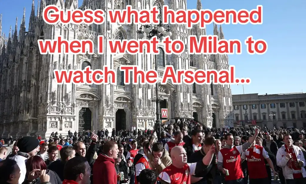 Arsenal fans away to AC Milan  #Arsenal #ACMilan #championsleague #fan #footballtiktok #soccertiktok #