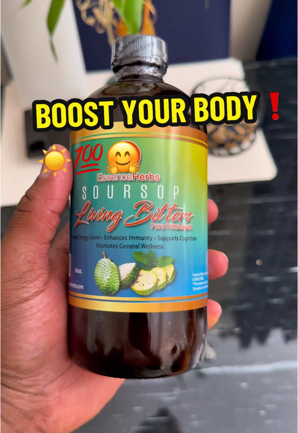 Soursop bitters = instant body reboot 🌿💧 Feel the difference and get yours today! 😀 #NaturalRemedy #TikTokShop #organic #booster #viral #Letspostjamaica #soursop #soursopbitters #healthyliving 