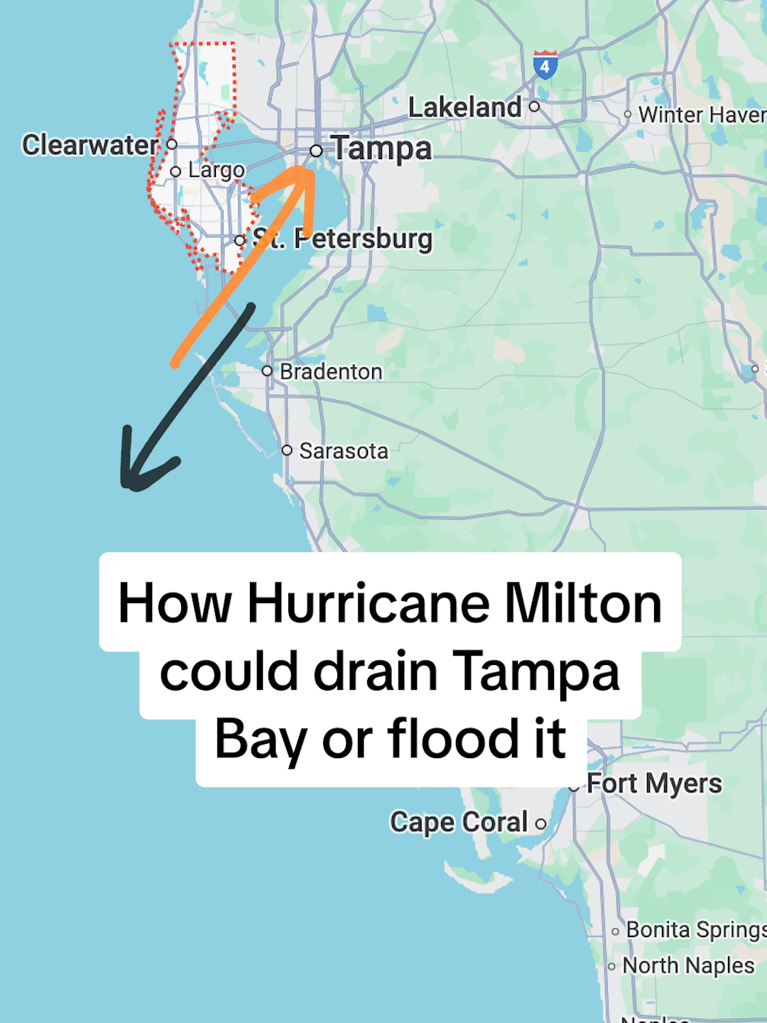 In 2022, Hurricane Ian hit the west side of #Florida and produced an odd effect near #Tampa, draining water from the bay. @Chase Cain explains why, depending where Hurricane #Milton makes landfall along the coast, #TampaBay could be drained again or see massive flooding.