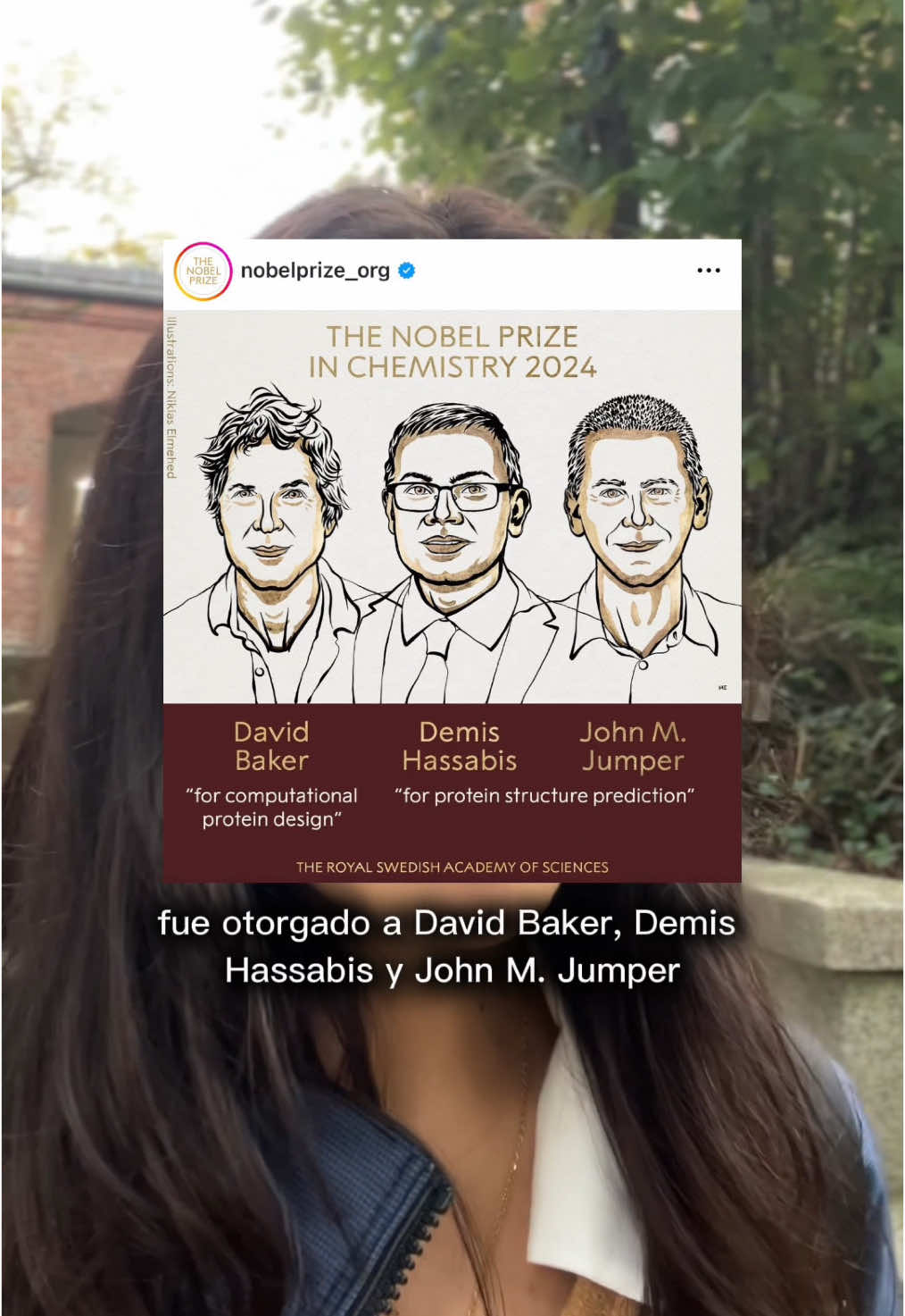 Hoy se ha anunciado el Premio Nobel de Química 2024 para David Baker, Demis Hassabis y John M. Jumper por “el diseño computacional de proteínas” y la “predicción estructural de proteínas”. Esto es histórico, te explico por qué #ciencia #nobelprize #nobel #news #quimica 