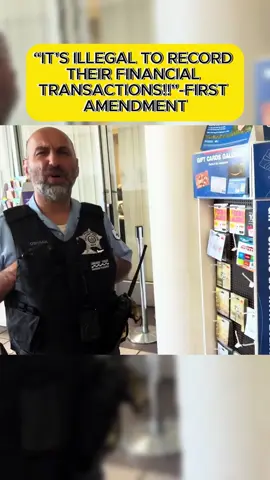 “IT’S ILLEGAL TO RECORD THEIR FINANCIAL TRANSACTIONS!!”-FIRST AMENDMENT