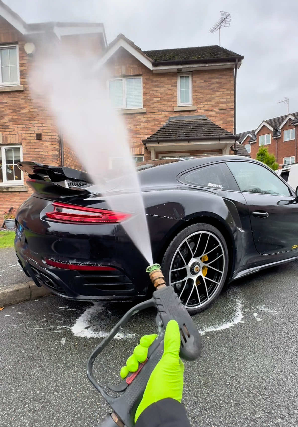 Satisfying Porsche Snow Foam Clean 😍 #satisfyingvideo #clean #porsche #asmr #blowthisup #carwash #auto 