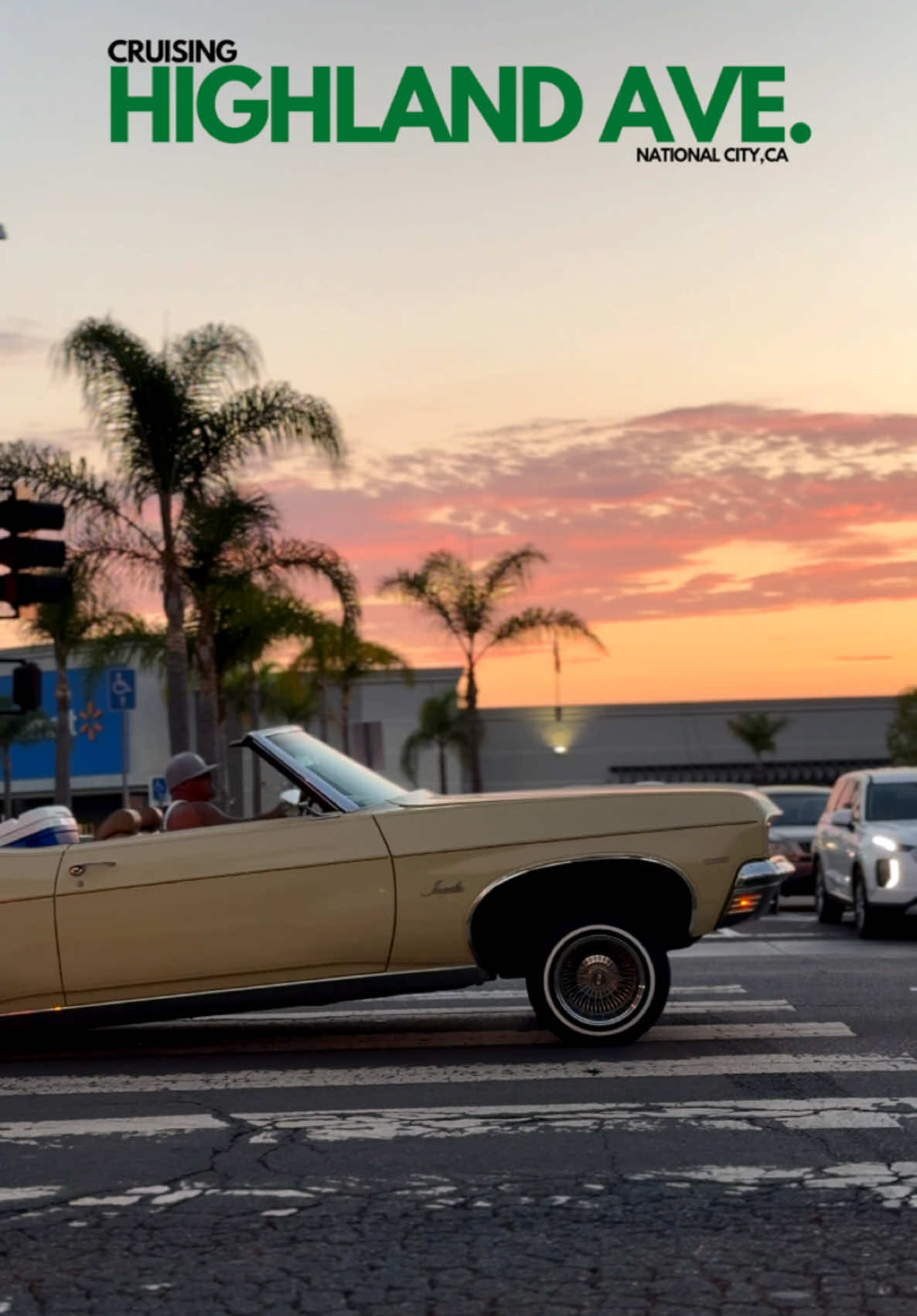 STAY CRUISIN’⚜️ #CruisingHighlandAve • #cruisingisnotacrime #nationalcity #westaycruisin #lowrider #impala #crowdcc #highlandave