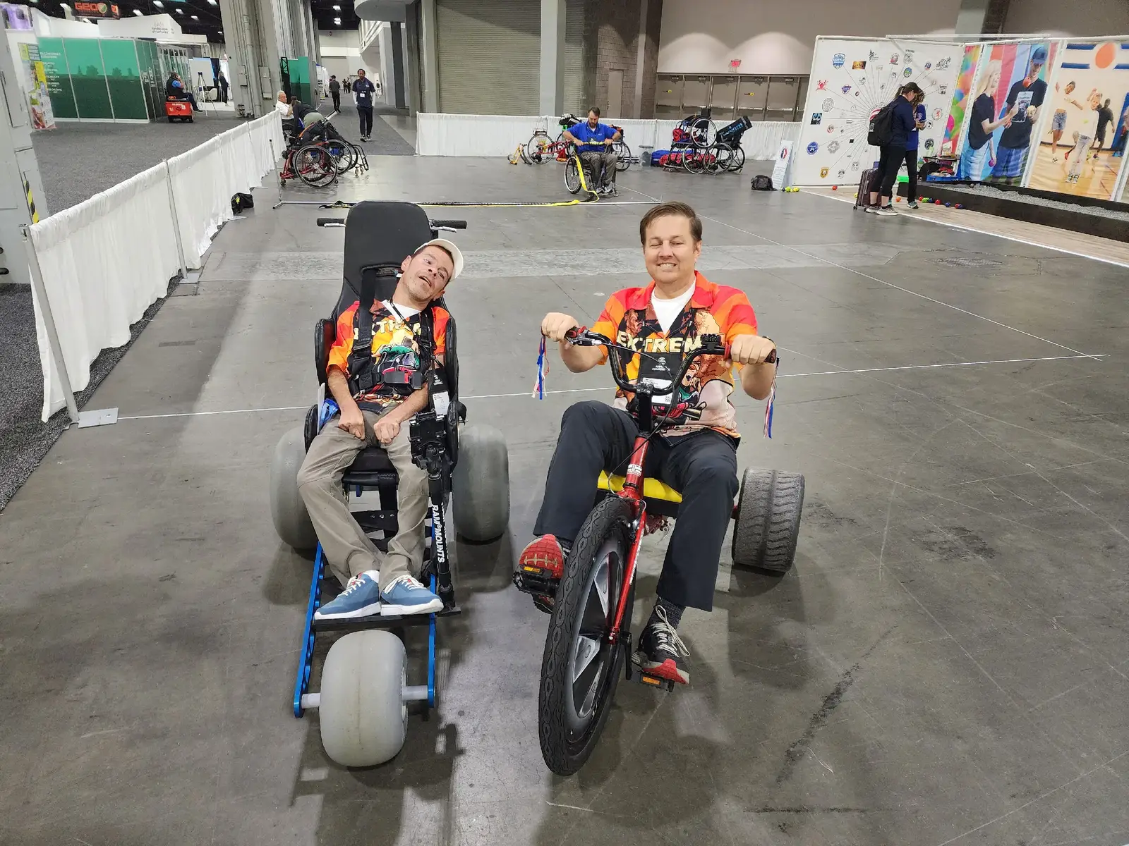 Sam and the Extreme Motus team had a great time in Atlanta at the #nrpa We met so many great people who share our goals of making nature wheelchair accessible. #wheelchair #cerebralpalsy #offroadwheelchair #allterrainwheelchair #inclusion #extrememotus 