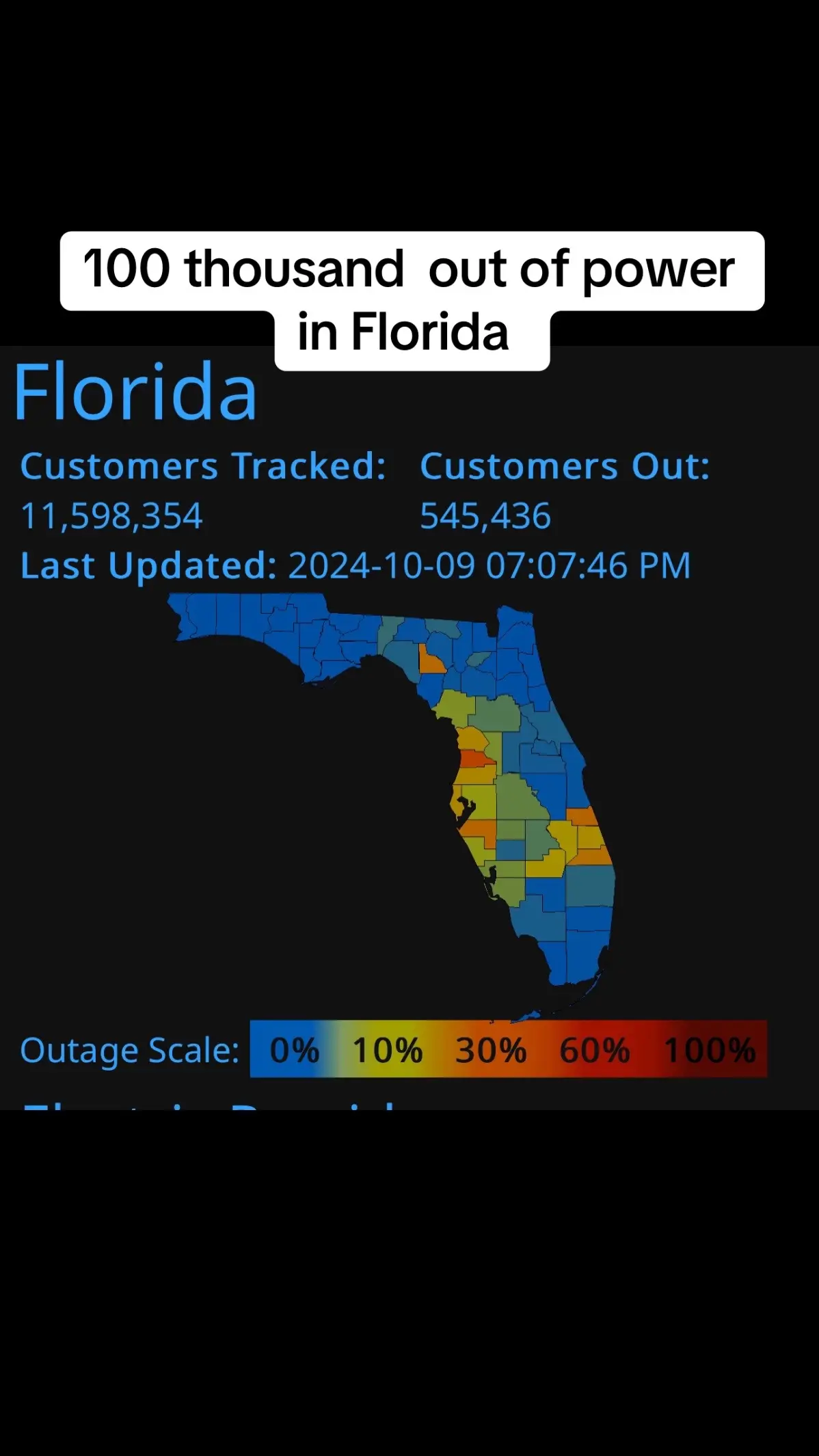 Wow #fyp #hurricanemilton #florida #crazy #poweroutage