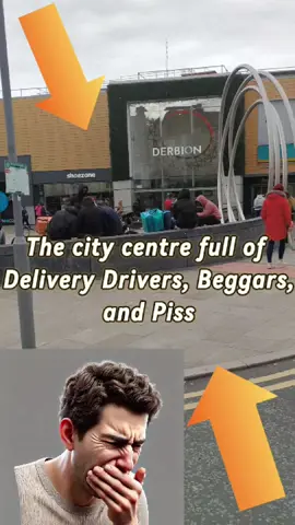 Derby City Centre looks like a slum. There are bikes and delivery folks everywhere (we counted 40 on one bench). There are beggars and scammers too. And it smells bad. But Council says they will fix these problems which they say are not 