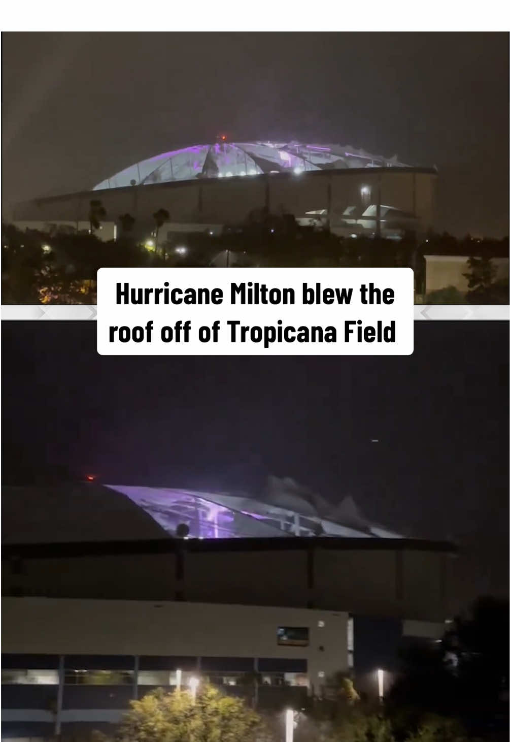 Scary scene in Tampa Bay 🙏 stay safe everyone #MLB #hurricanemilton x/pageweber 