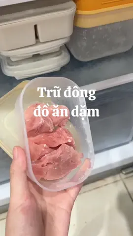 Tui thích trữ đồ ăn dặm cho con và gia đình như này hơn là bỏ hộp chia ngăn, đặc biệt là hộp silicon nó ko có kín á ^^ #mevabe #andam #hoptrudong #hopdungthucpham 