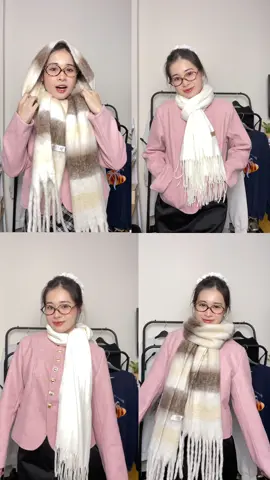 So sánh 2 loại khăn len đang hot🧣 #junhin #khanlen #khanquangco #khanchoang #winteroutfit #phoidoxinh #outfitideas #mixandmatch 