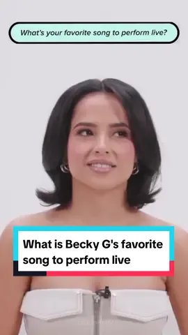 What is @Becky G's favorite song to perform live? #30questions  #beasters #singer #music #foryou #latina #mexicana #artist #iambeckyg #parati #beckyg #musician #fans #newmusic #interview #fyp #hits #viral #musica #trending #album #encuentros #tour #otrocapitulo #beckyfromtheblock #performance 