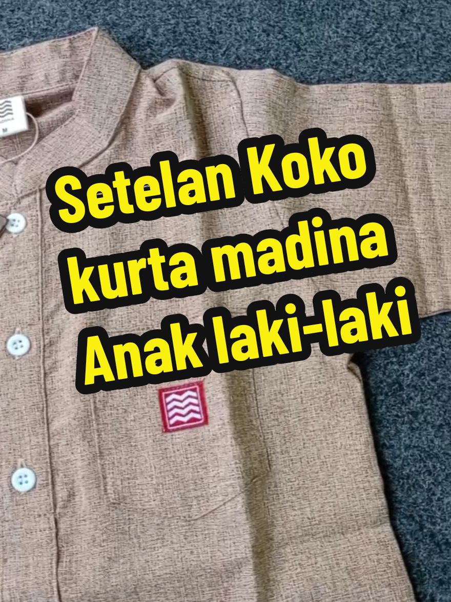 Koko Setelan Anak Laki-Laki Pakaian Baju Lengan Pendek Madina Ibrahim Muslim  Kurta  Katun#setelankokoanak #bajukokoanak #kokoanaklakilaki 
