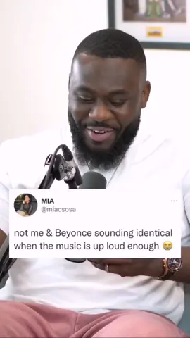 Not me and Beyonce sounding identical 😂😂 #shxtsngigs #podcasts #fyp 