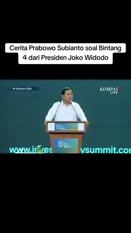 Cerita Prabowo Subianto soal Bintang 4 dari Presiden Joko Widodo Presiden Terpilih, Prabowo Subianto sempat bercerita cita-citanya menjadi jenderal di TNI.  
