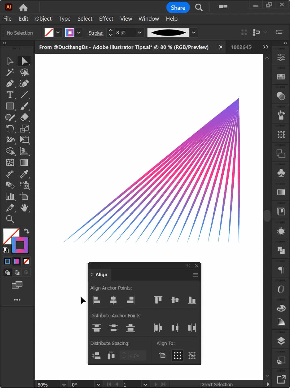 Adobe Illustrator 2024 Tips - How to Use the Align Tool with Points #ducthangds #illustration #illustratortutorial #illustratorskills #illustratortips #designtools #illustratortricks 