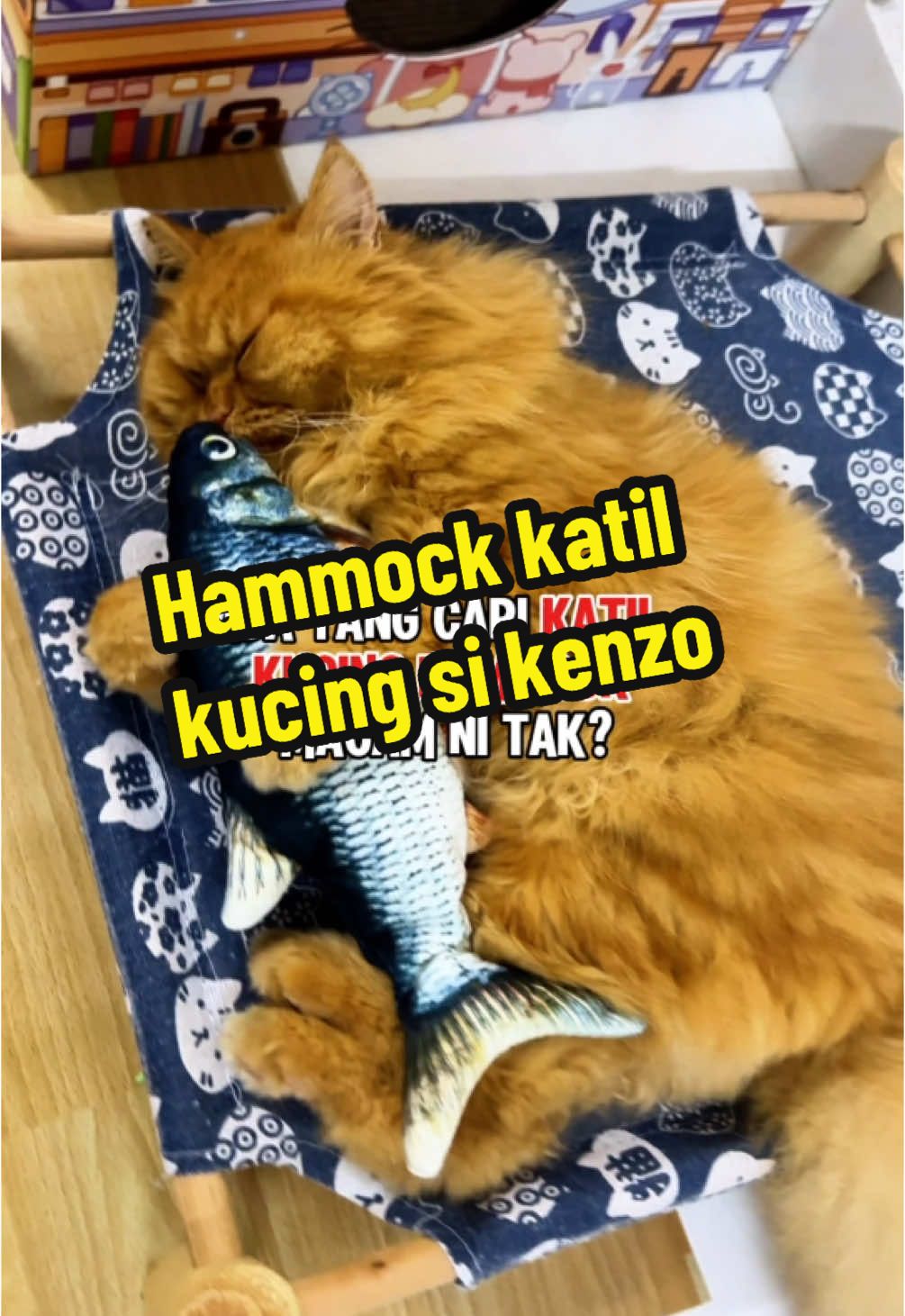 Kucing hammock ni dua2 kucing saya suka. Kalau mula2 kucing taknak tidur atas tu normal. Biarkan dulu nanti dia akan slowly tidur atas tu! Grab korang ada macam2 design! 