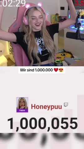 Wir sind 1.000.000 ❤️😍 #honeypuu #twitch #millionen #stream #viral  #fyp #foryoupage 