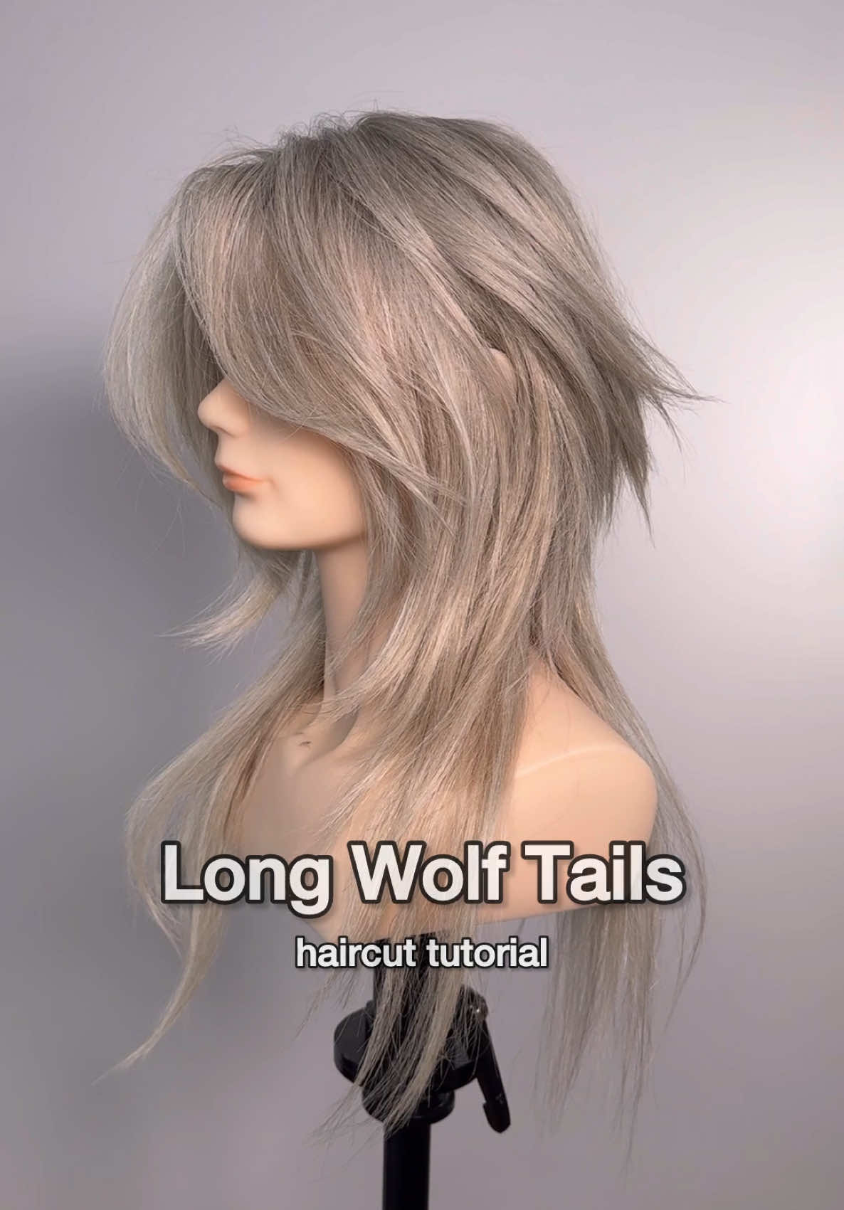 Long wolf tails haircut, its like a wolfcut with extensions 😂🤡🐺 #wolfcut #haircuttutorial #haircut #nychairstylist 