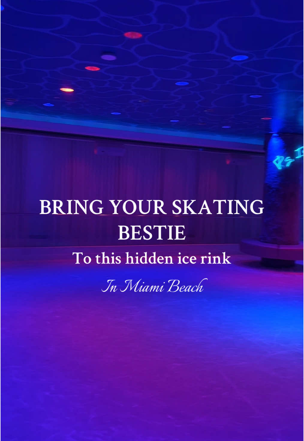 Must come back to skate here 🥰  #miamibeach #basement #icerink #figureskating #review #thingstodo #aesthetic 