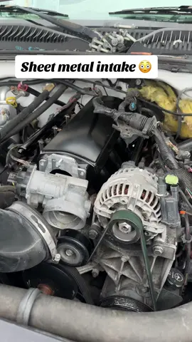 Should i run the sheet metal intake ? #chevy #truck #crazy #cateye #american 
