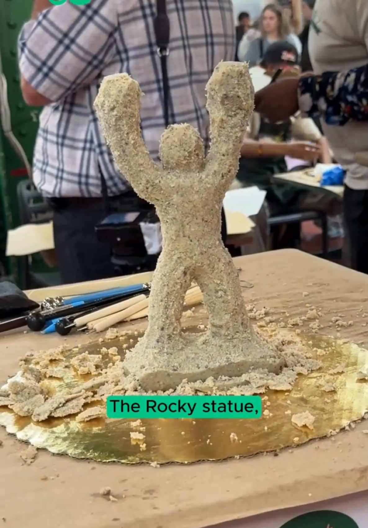 It might look like clay, but it's not. Instead, it’s the Pennsylvania Dutch delicacy, Scrapple.  The moldable meat product became a canvas for nine participants in the first Scrapple Sculpting Contest at @ReadingTerminalMarket  Although Jake Heller was named the winner, the public will get a chance to weigh in during the Scrapple & Apple Festival on Saturday. #scrapple #readingterminalmarket #philly #philadelphia #food #art #sculpture 