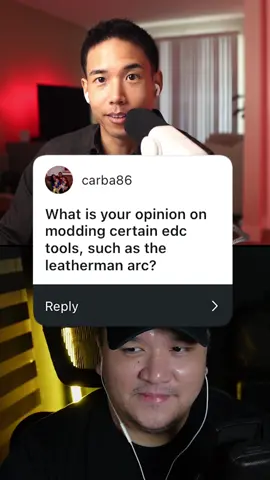 Would you mod your own EDC Gear? From Episode 40 of the #CarriedAwayPodcast: Is modding your EDC ever okay? Watch the full episode on YouTube: link in bio #everydaycarry #EDC #EDCGear #Modding #EDCModding #DailyCarry #Podcast #Leatherman #Spyderco