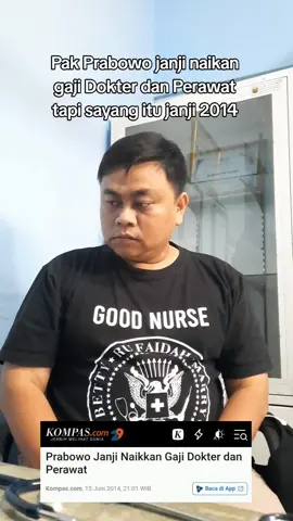semoga pak Prabowo ingat kembali, walaupun ini janji tahun 2014 dan pak Prabowo kalah waktu itu #perawat #perawatindonesia #perawattiktok #nurse #nurseindonesia #nursetiktok #bajuperawat #tenagakesehatan #tenagakesehatanindonesia #tenagamedis 