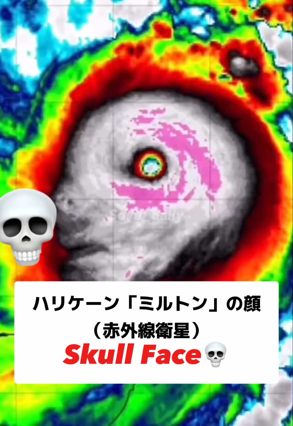 1000年に一度の降雨量だとCNNが伝えた #🇺🇸 #💀 #都市伝説soyadaily #hurricane #skullface #creepy #florida #hurricanemilton #台風 #竜巻 #アメリカ #usa #フロリダ 