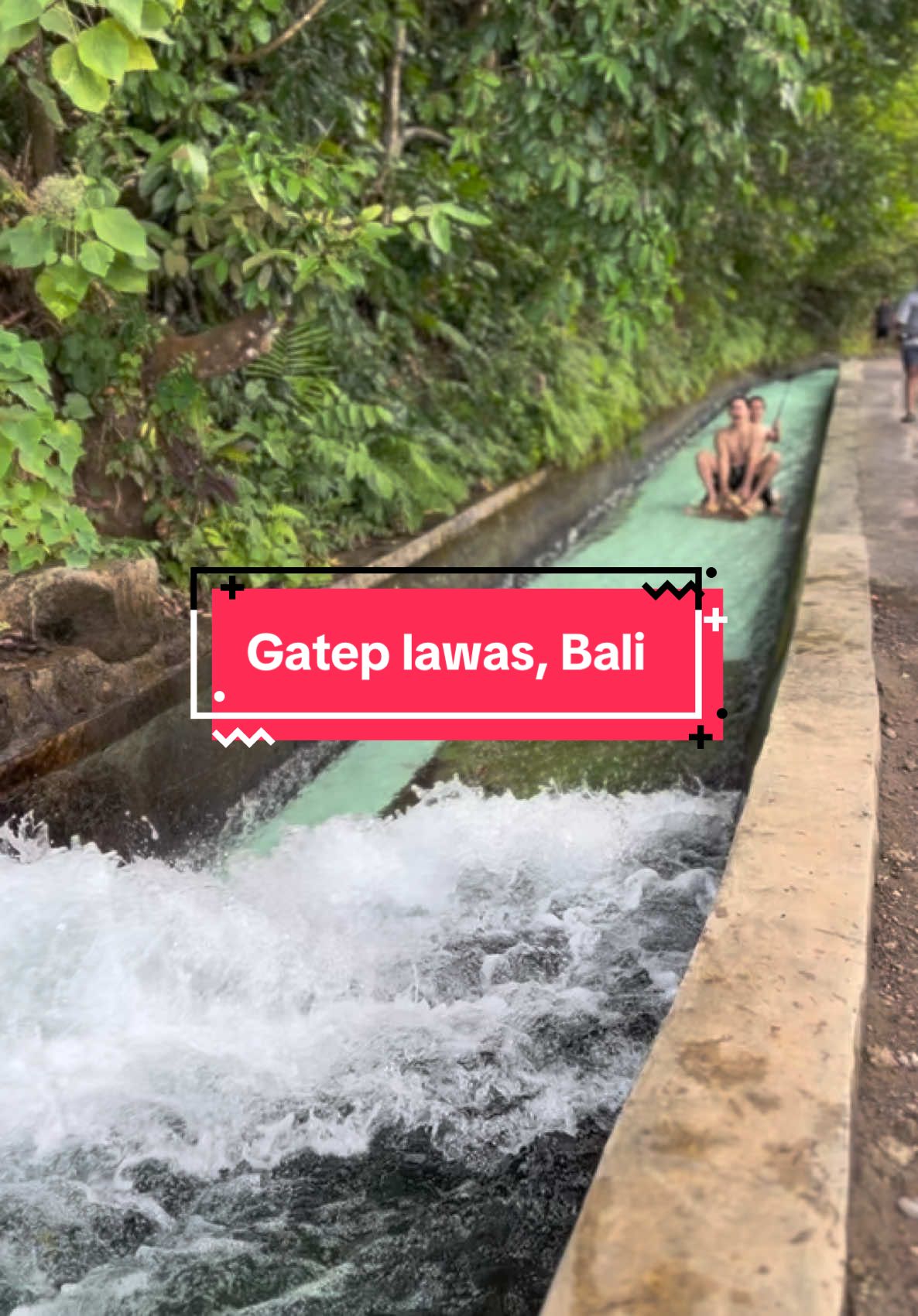 When you are in Bali you must visit this place. Gatep lawas, natural water sliding in Buleleng Regency, you can take motor cycle or car less than 1 hour from Ulun Danu Temple.  Entrance fee is sooo cheap! You have to walk through the stair but worth it to be visited !!! I was there for filming Tanah Air Beta Transtv saturday & sunday 8.30 WIB  #bali 