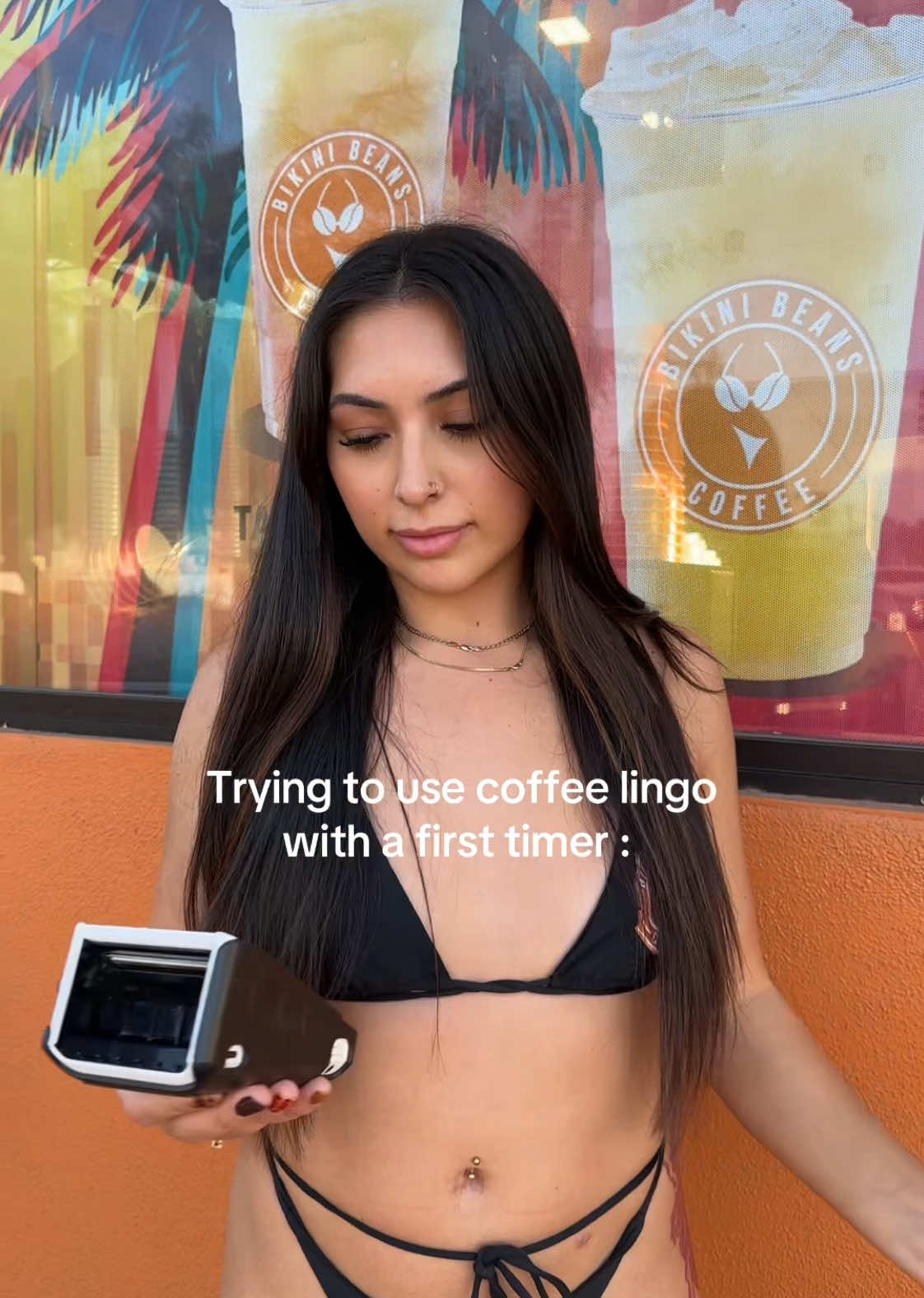 And I’ll explain to you what espresso is EVERY TIME 🙌🧡 Stop by Bikini Beans Mesa to try out a yummy latte or energy drink ✨ #wedontgiveeeffoc #bikinibeans #beangang #coffeetok #baristatok #barista #bikinibarista #az #mesa 