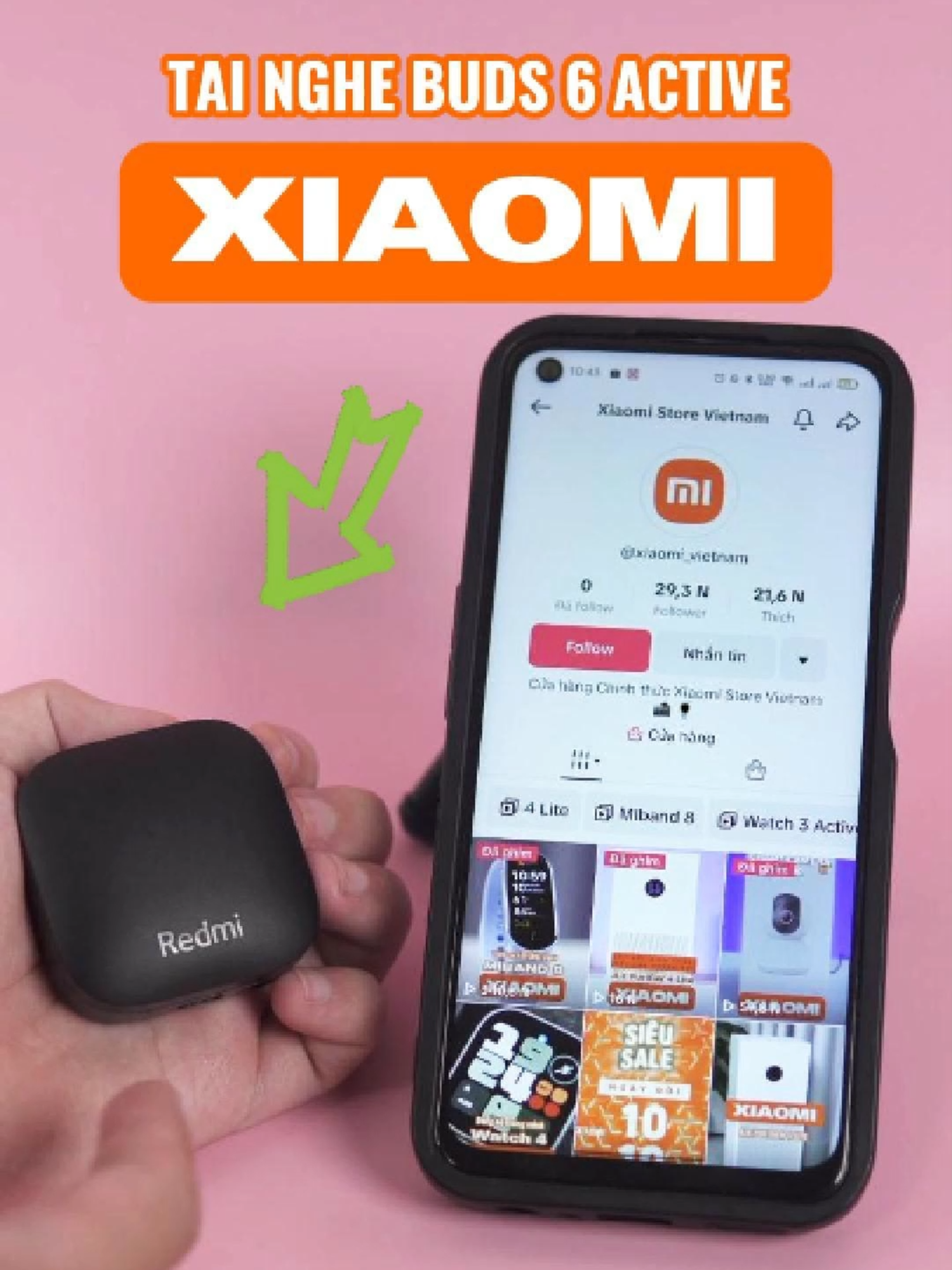 Mở mở mở cham cham chạm điều khiê'n Redmi Buds 6 Acitve không khó #xiaomivn #redmibuds6active #TikTokShop1010 #1010LuotLiveSaleDinh #MuaTaiTikTokShop