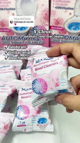 Replying to @Joemar Maryanne Fontanilla Tolen #antibacterial #deodorant #bleachable #automatictoiletbowlcleaner #xclean #bowlcleaner #toiletcleaner #CleanTok #clean #cleaningtoilet 