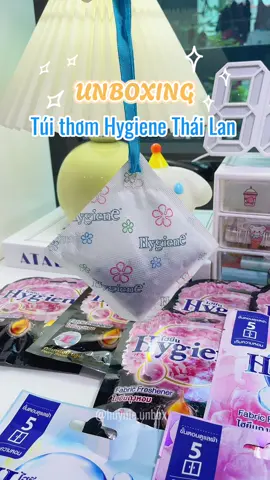 Thích cái gói túi thơm Hygiene Thái Lan màu đen, nó thơm như mùi nước giặt xả nước hoa vậy đó #tuithomhygiene #tuithomquanao #tuithomhygienethailan #hygiene #tuithom #huynieunbox #xuhuong #fyp #unboxing #review 