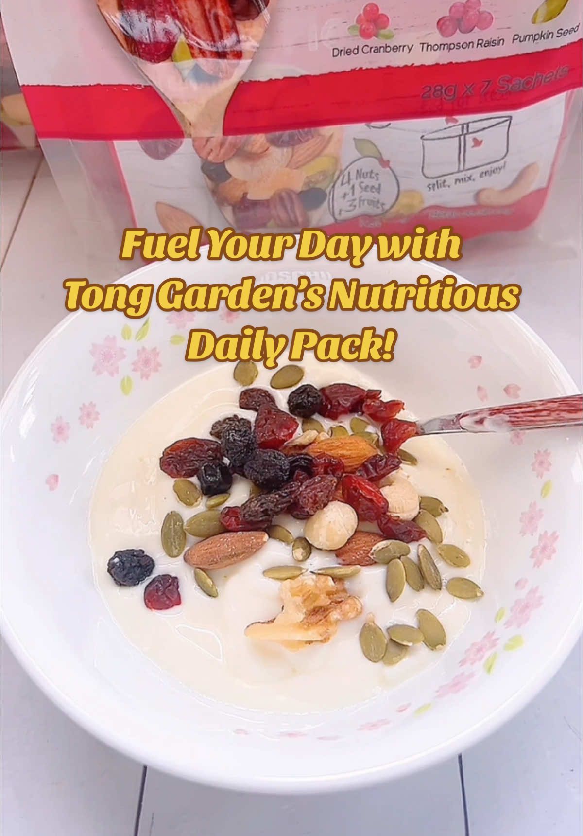 Looking for a quick, nutritious snack that’s perfect for any time of the day? Try Tong Garden’s Daily Pack! With flavors like Berry Mix, Apple Pie, and Mango Tango, you’ll get the best of both baked nuts and dried fruits, kept separate for you to enjoy however you like. Perfect with yogurt or milk for a tasty boost! #TongGarden #HealthySnacking #NutritiousOnTheGo #DailyPack #SnackSmart #tiktoksg #tiktoksingapore #sgtiktok #singaporetiktok #tiktokmademedoit #fypsg #createtowin #postandwin #weeklywedrush #sgbrandweek 