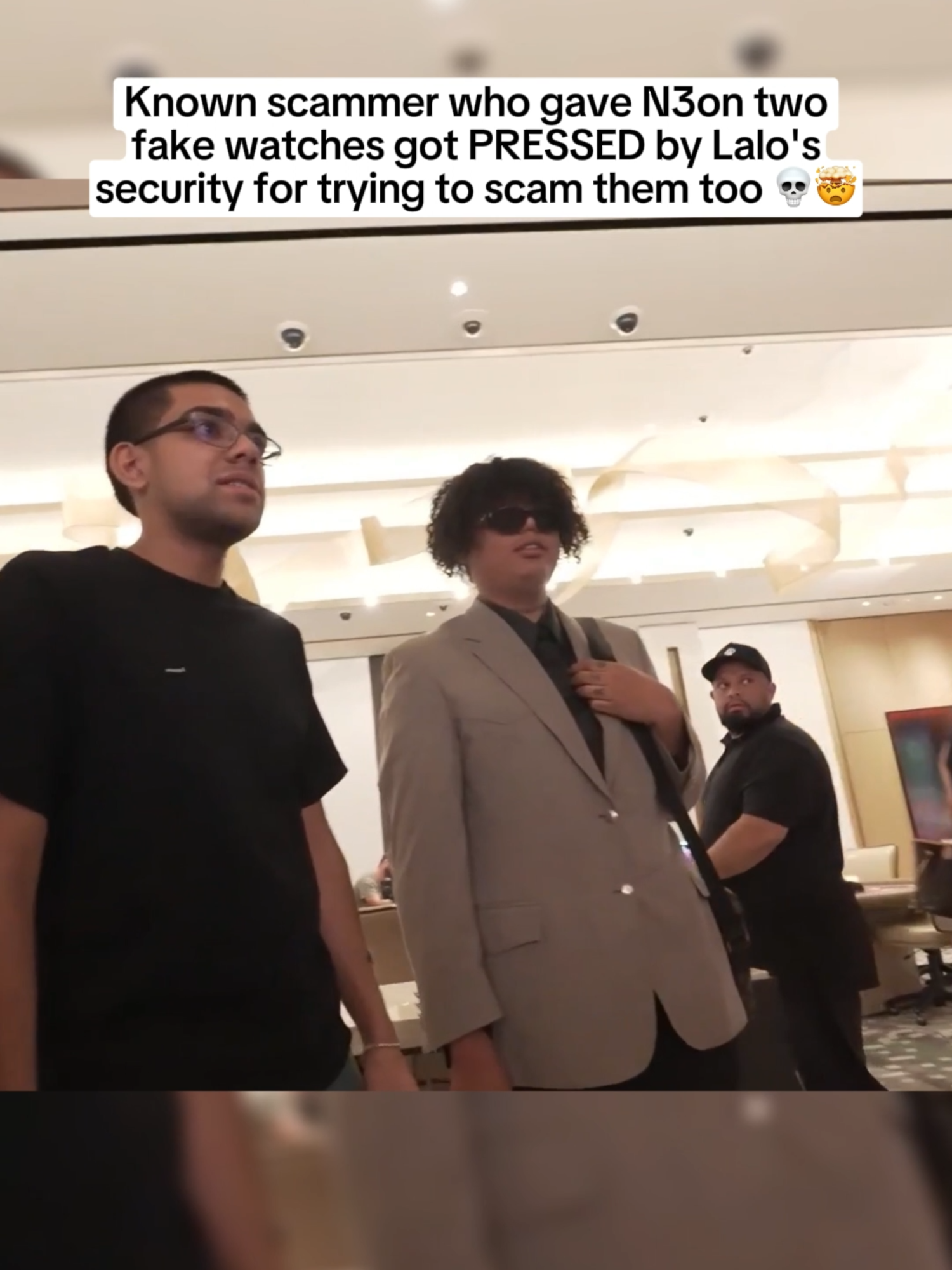 Known scammer who gave N3on two fake watches got PRESSED by Lalo's security for trying to scam them too #n3on #n3onclips #viral #fyp #lalogonebrazzy480 #lalo