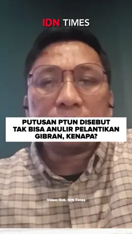 Pengadilan Tata Usaha Negara (PTUN) Jakarta menunda pembacaan putusan terkait gugatan pencalonan Gibran Rakabuming Raka sebagai wakil presiden di Pemilu 2024. Pakar Hukum Tata Negara Universitas Andalas (Unand) Feri Amsari menjelaskan dampak jika putusan yang dibacakan setelah pelantikan presiden dan wakil presiden itu dikabulkan. Feri menjelaskan, Putusan PTUN Jakarta itu tidak bisa menganulir legalitas pelantikan Gibran sebagai wakil presiden. #idntimes #idntimesnews #tiktoknews #gibran #mk #tiktokberita