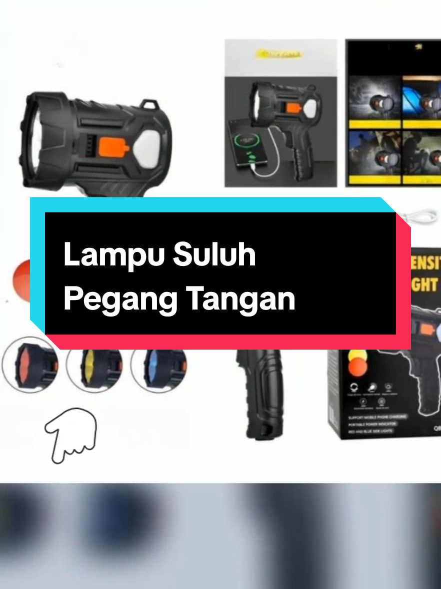 Lampu Suluh Pegang Tangan, Sangat Terang (3000lm), Lampu Sorot, Lampu Kerja, Lampu Sorot, Boleh Dicas Semula, Sesuai untuk Perkhemahan Luar, Kembara Berjalan Kaki, Memancing Malam, Kalis Air bawah RM32.00 Cepat - Tamat esok!