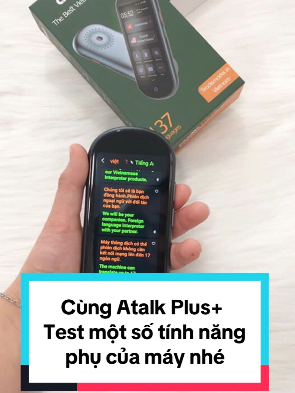 Máy phiên dịch Atalk Plus+ còn có nhiều hơn các chức năng phiên dịch khác nhau, hỗ trợ các anh chị trong nhiều mục đích phiên dịch, đa dạng hóa chức năng, nâng cao độ tiện dụng của sản phẩm #ngonngu #mayphiendichatalk #maythongdich #giaotiep #ngoaingu #mayphiendichngonngu #hocngoaingu #dichngoaingu
