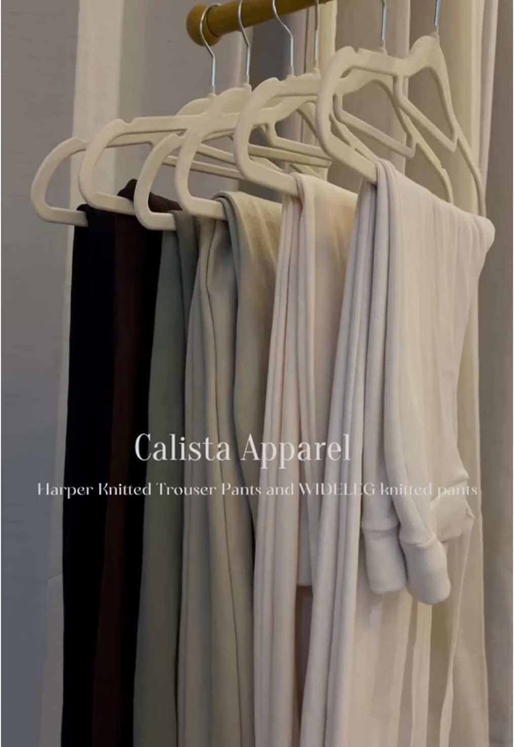 Calista harper pants and Calista WIDELEG knitted pants 🪐🧸🥑🤎🐚✨ #calistaapparel #trousers #pants 