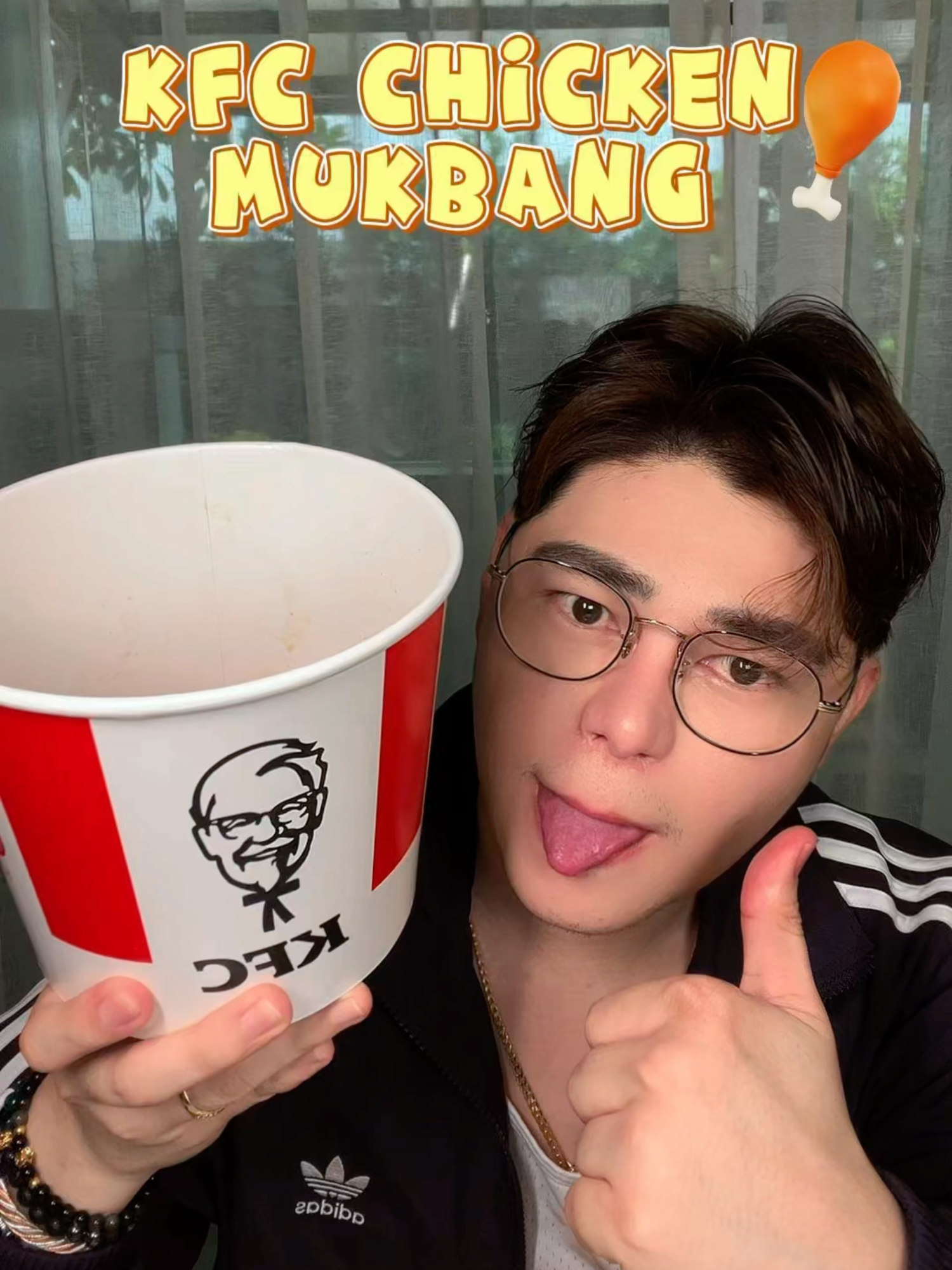 KFC chicken mukbang!! #kfc #kfcchickenmukbang