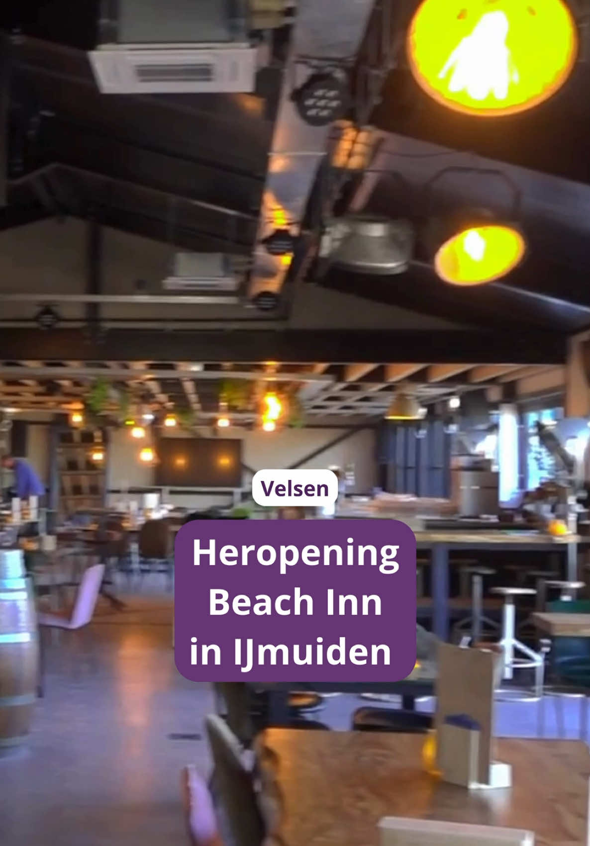 Het team van strandpaviljoen Beach Inn maakt zich klaar voor de feestelijke opening die deze vrijdag plaatsvindt. Het paviljoen werd op 15 december 2023 geheel verwoest door een brand. 📹 Sabrina Koster