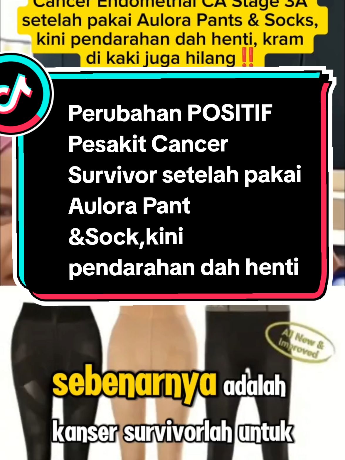 Saya Jorah Jumaen pesakit cancer Endometrial CA stage 3A dari tahun 2015. Done hysterectomy (buang Rahim) tahun 2015. Pada 2018 Di abdomen/ Pelvis  Local Tumor recurrence   (9.5.x9.7x11.9)cm menyebabkan continuously bleeding hinggalah saya membuat radioterapi sebanyak 15 kali  pada Feb 2021 ianya mengecil kepada (6.8 x 4.3 x 8.3)cm Namun begitu saya masih mengalami pendarahan seperti . Saya telah mencuba pelbagai suppliment dan mencuba pelbagai cara perubatan namun masih lagi bleeding dan amat merunsingkan saya. Setiap Hari sepupu suami saya Rin  wasap kepada saya tentang testimoni kanser aulora pants dan kelebihan Kodenshi & Far Infrared Setelah beberapa Bulan saya terfikir untuk mencuba lalu membeli aulora boxer Dan stokin dari Rin. Alhamdulillah setelah memakai boxer pendarahan saya nampak berkurangan dalam masa 4 bulan  Saya membeli pants pula....amat gembira nya saya amat syukur syukur alhamdulilah sangat2 .....terima kasih Allah!! Setelah memakai pants selama 2 minggu sahaja pendarahan saya terus berkurangan, stain sikit sangat2 Selepas  Erin interview saya ni.... seminggu lps tu...darah terus berhenti Kram di kaki juga hilang, buang air besar pun senang ...nikmatnya Allah beri sihat semula. Kulit saya juga semakin cerah dan badan semakin ringan Terima kasih Rin kenalkan akak dengan Aulora Kodenshi pants ...akak berjanji akan share kepada semua yang sakit diluar sana....tak rugi mencuba Sihat itu mahal Berikhtiar itu besar pahalanya #aulorapants #aulorasocks  #BEInternational #AuloraSeries #ctdk #neelofa #ubatkurus #viral #auloralimitededition #seluarviral  #maqnifiq #viralmalaysia #shiruto  #codselangor #codkl #AuloraPantsLimitedExclusive #aulorasocks #aulorabasictop #aulorapanties #auloraboxer #seluarajaib #seluarkurus #aulorascarf #sakitbelakang #turunberatbadan #kurusdalam2minggu #auloraarmsleeves #auloratestimonial #auloraboxer #beinternationalmalaysia #auloracancer 