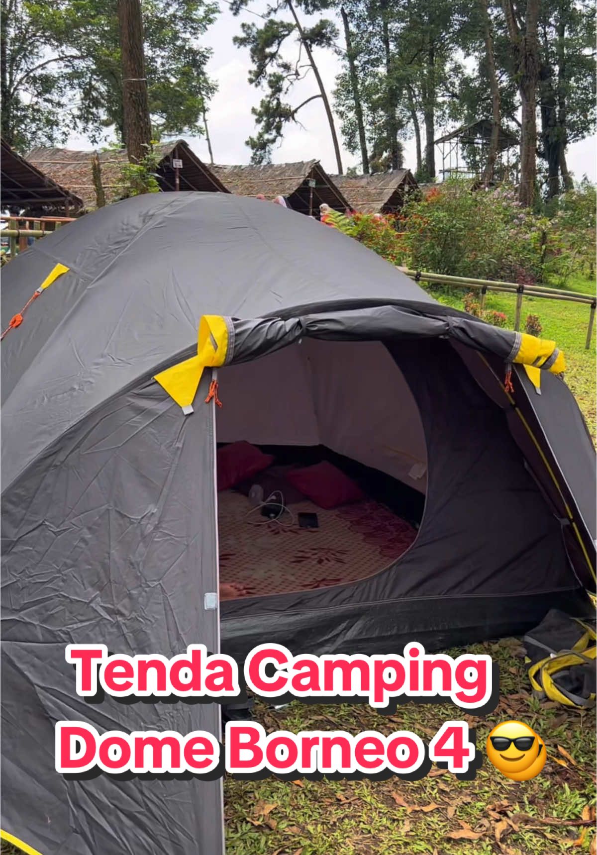 tenda yg sudah teruji bagus,kuat,harga sesuai😊 #tendakiborneo4 #tendadome #tendacamping #belidikeranjangkuning👆#alatcamping #tenda #campin #solocamp 