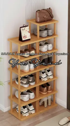 Multi-Layer Bamboo Shoe Rack Organizer 🌿👟  Get yours now, click the yellow basket.🛍️ #BambooShoeRack #ShoeStand #OrganizeInStyle #EcoFriendlyStorage #FootwearOrganizer #HomeEssentials #TeamKahoy #fyp #foryou #tiktokfinds #tiktokbudolfinds #tiktokbudol #trending #krilypicks