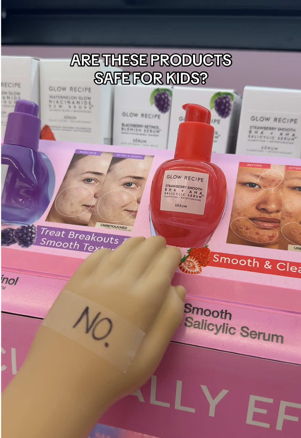 Are these popular skincare products safe for kids: PART 1 #kidsafeskincare #kidsskincare #skincareforbeginners #skincareforkids #skincareexpert #skincareeducation #sephorakids #skincarefavorites 