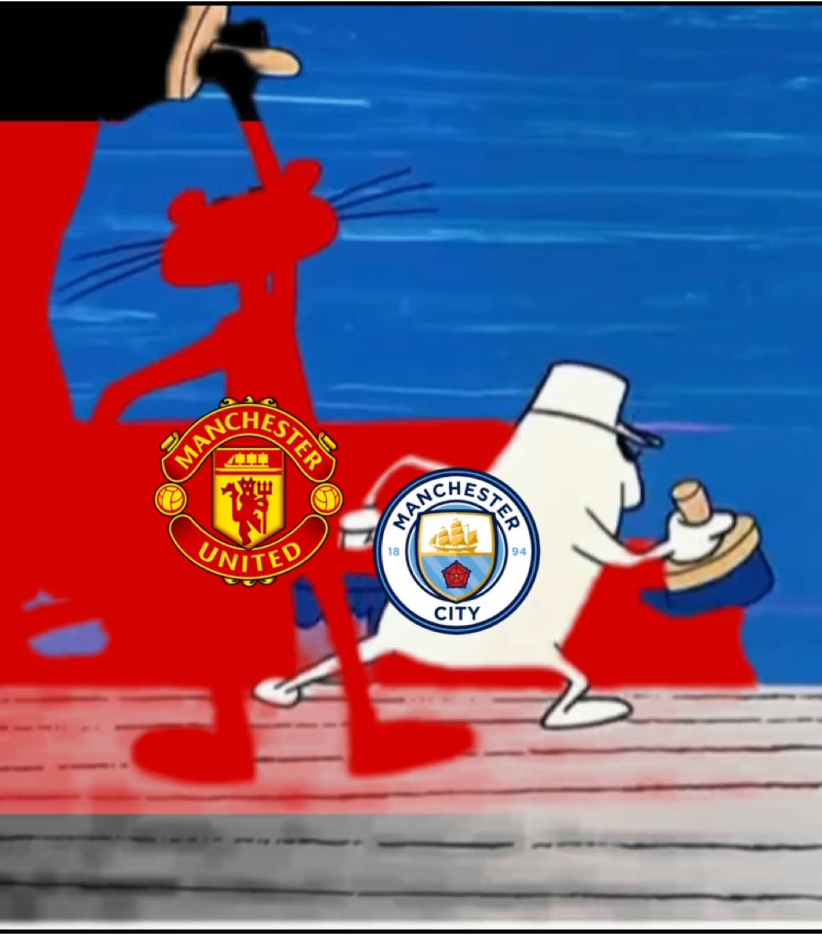 Is Manchester Blue or Red? 😂💀 #manchesterunited #ManchesterCity