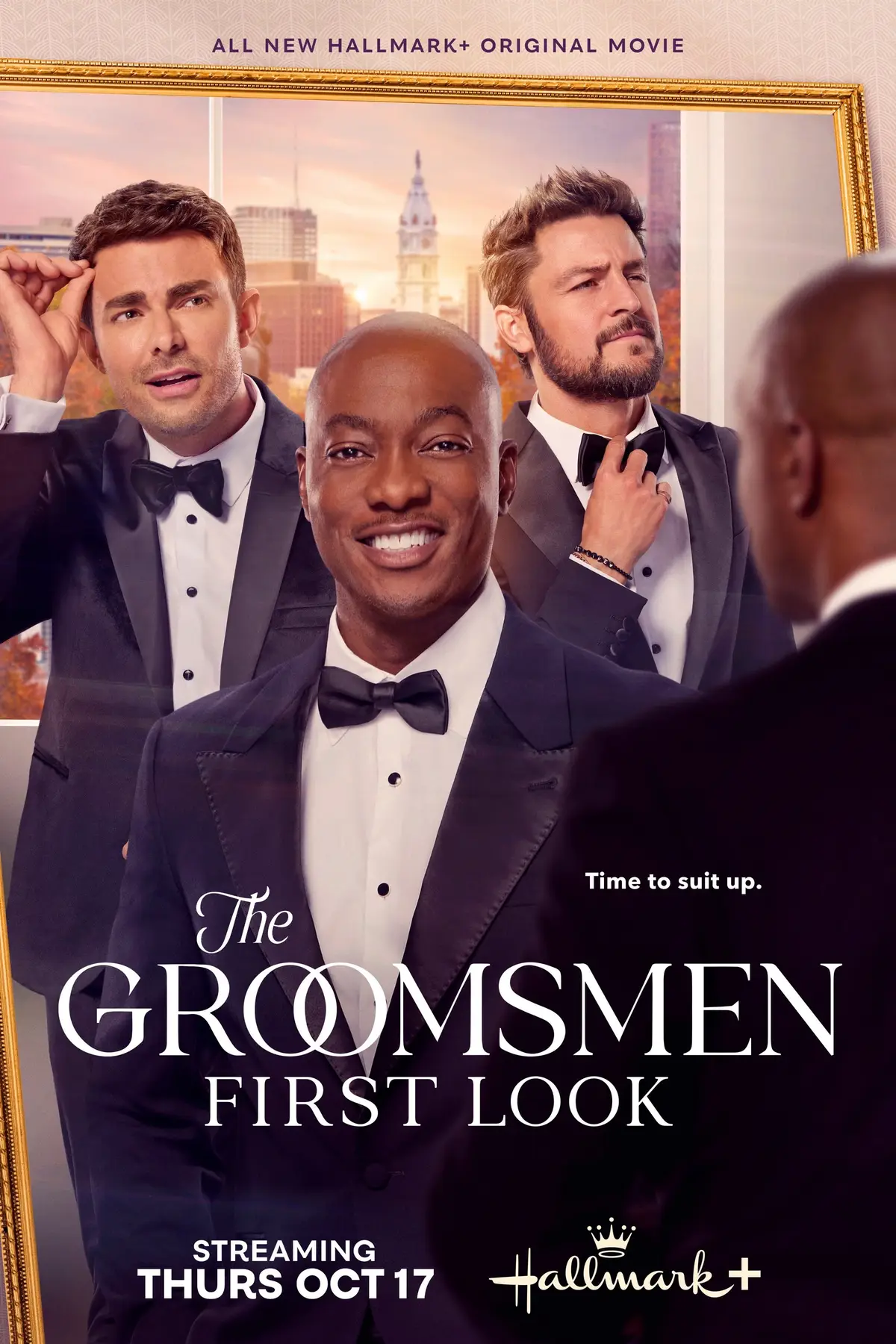Suit up… for something new… Somewhere new… Only on @HallmarkPlus  The Groomsmen First Look - Streaming Oct 17th The Groomsmen Second Chances - Streaming Oct 24th The Groomsmen Last Dance - Streaming Oct 31st  Folks near and far worked hard to bring you this Trilogy, here’s to them 🥂